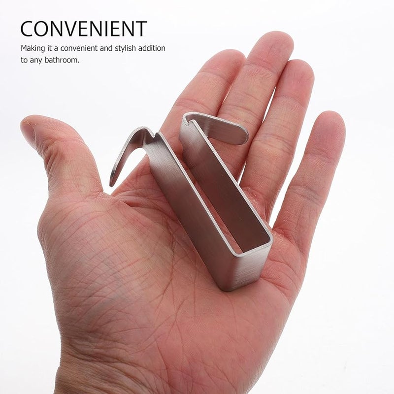 Stainless Steel Double Sided Adhesive Towel Hook No Drilling Door Hanger for Bathroom Kitchen - Image 3